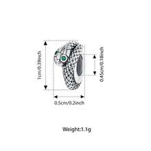 1 Stück 925 Sterling Silber Vintage Schlangen Serie Charms Perlen Regenbogen Kristall Anhänger für Frauen Armband Mode Herstellung einzigartiger DIY Schmuck Geschenk