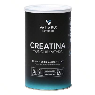  Creatina Monohidratada Valara Nutrition 250gr. Micronizada, Alta Pureza, Sin Sabor, 90 Servicios