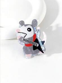 1pc Women's Cute Cartoon Pig Hair Clip, Dual-Sided Sweet Pink Girly Hairpin, Versatile Hair Accessory Women Claw Clip Fashion Hair Accessories Elegant Hair Claw - Multicolor - View 4