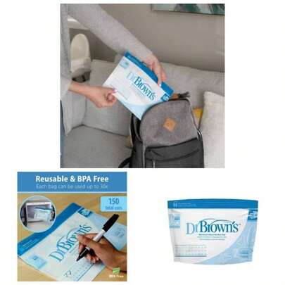 Microwave Steam Sterilizer Bags Bottles Pacifiers Pump Parts And Accessories - 5ct