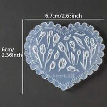 1PC Spring Flower Silicone Nail Mold, Tulip, Orchid And Leaf Pattern, Flower, Star, Mushroom Heart-Shaped Silicone Nail Mold - Suitable For UV Gel Resin Decoration, DIY Salon Quality Nail Products, DIY Nail Decoration Hand Tools, Carving Mold, Gel Printing Template, Nail Carving, 6 Different Styles To Choose From ﻿