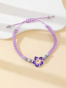 Pulsera de flor de arcilla suave hecha a mano, linda y dulce