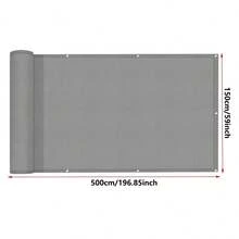 100% Polyester wasserdichter Balkon Sichtschutz - undurchsichtige Zaun Abdeckung, schützt die Privatsphäre, UV-beständig, geeignet für Apartmentgeländer, Außenterrassen, Balkone, Veranden - Verschiedenfarbig - Übersicht 19