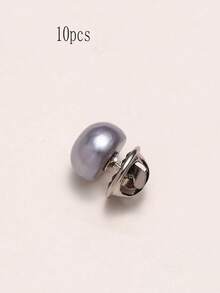 5/10 قطعة أزرار ذات ملمس اللؤلؤ - أزرار قابلة للتعديل بدون خياطة، أزرار كروية لامعة للزينة، مناسبة للقمصان والفساتين والسترات والأعلى، متينة وسهلة التشغيل، أزرار بريق عصرية، أزرار رأس مسطحة أنيقة، مناسبة للكارديجان والمعاطف