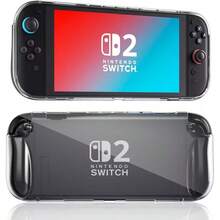 Switch2 水晶透明保护壳 Switch 2 保护壳全套 - 保护 Switch 2 适用于控制台和 Joy-Con，Switch 2 保护超薄外壳，带防刮和防指纹涂层 - 透明 - 查看 10