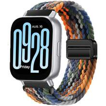 22mm Magnetic Braided Nylon Loop Strap For Redmi Watch 5 Active /5 Lite Adjustable Wristband Secure Fit Durable Smartwatch Replacement Band Lightweight Comfortable Stylish Design