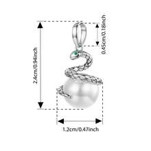 1 Stück 925 Sterling Silber Vintage Schlangen Serie Charms Perlen Regenbogen Kristall Anhänger für Frauen Armband Mode Herstellung einzigartiger DIY Schmuck Geschenk