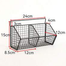 Multi-Function Kitchen Storage Rack, Wall-Mounted Vegetable & Spice Organizer Rack, Hanging Basket For Food Storage Kitchen Items Kitchen Accessories Kitchen Tools - Multicolor - View 6