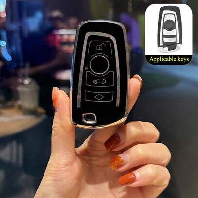 1 件 TPU 汽车钥匙保护套适用于宝马 1 3 5 7 系列 X1 X3 X4 X5 X6 F10 F20 F30 F34 F11 F15 F16 F25 F31 M3 M4 E34 配件