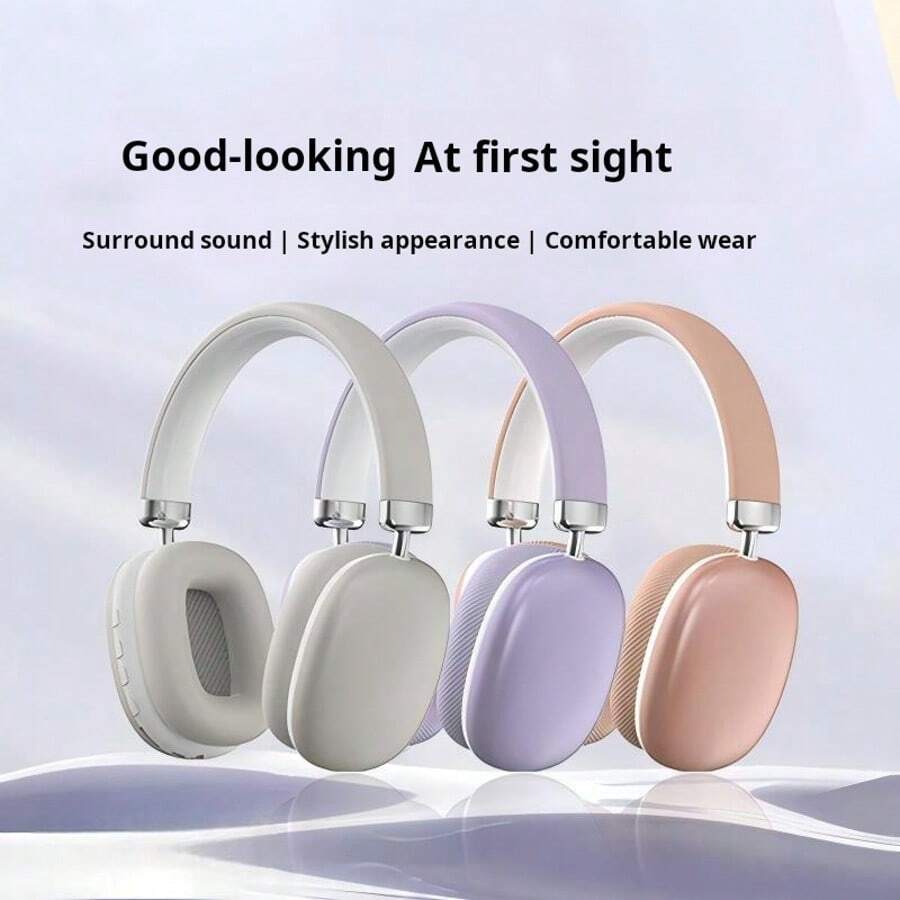 150mAh Wireless Headphones, HD Calling, HIFI Bass, Super Long Battery Life, High-End Plating, Rotatable, Portable, Passive Noise Cancelling, Cool Gaming Gift For Girls & Boys