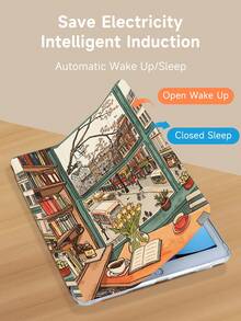 Kingsung 城市景观图案平板电脑保护套，兼容 iPad 9.7/10.2/10.5/10.9/12.9/Pro 11（第十代）、Galaxy Tab S6 Lite 10.4 英寸、Kindle Paperwhite 第十二代（2024 年款）、Kindle 第十一代（2022 年款），柔软防震，带智能支架/自动唤醒/睡眠功能 - 彩色 - 查看 5