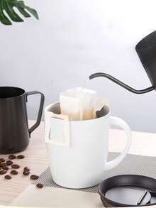 50 piezas Bolsas de filtro de café de goteo manual portátiles, Papel de filtro de café de oreja colgante, Bolsas de filtro de polvo de café de goteo manual, Bolsas de filtro gruesas, Bolsas de filtro de café de goteo de oreja colgante, Bolsas de filtro de goteo manual, Bolsas de café de goteo manual desechables, Bolsas de embalaje de polvo de café de papel de filtro desechable de oreja colgante