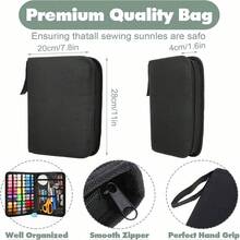 1 Set Portable Sewing Kit, Home Sewing Tools, Thread Box, Mending Needles, Sewing Accessories (Random Color)