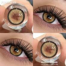 FUNSACHY 1 Pair Of Gray Lens Contact Lenses, Annual Disposable Beauty Lenses, Korean Lenses, Suitable For Daily Dates Or Festivals, Comfortable And Natural Lenses