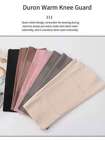 2 对护膝，羊毛面料，带口袋的护膝，男女通用的护膝，日常膝盖保暖，护膝套