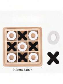 Classic Family Board Game - Wooden Tic-Tac-Toe Set For Adults & Youngsters, Perfect For Travel & Holiday Gifts