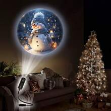 1 pièce Mini projecteur USB flocon de neige/Père Noël avec lumière LED, convient pour l'éclairage d'ambiance de la maison, la décoration de la pièce, les cadeaux muraux, l'éclairage des fêtes, la décoration de Halloween et de Noël. Décoration de Noël, décoration de sapin de Noël, cadeaux, décoration de Thanksgiving, mariage, décoration d'intérieur, décoration d'automne, décoration d'anniversaire, fournitures de fête, décoration intérieure et extérieure, décoration de festival, décoration d'Halloween, décoration murale, ornements d'Halloween - Noir - Voir 8