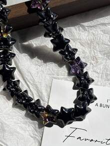 新品14.8*14mm玻璃立体半透明五角星水晶珠散珠DIY耳环项链手链饰品半成品配件 - 彩色 - 查看 19