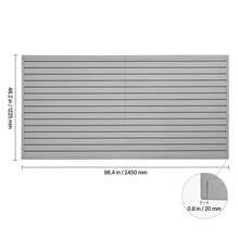 Slat Wall Paneling, 8 X 4 Ft, PVC Garage Slatwall With Accessories, Grey Slat Wall Easy-To-Install Adjustable Slatwall Panel With Coupling Structure & DIY Cutting, Fits For Storage & Display - Grey - View 10
