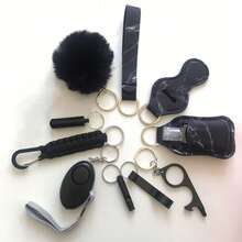 9 chiếc móc khóa báo động an toàn cá nhân, còi và dụng cụ mở khóa khẩn cấp - Bộ bảo vệ cá nhân nhỏ gọn, thiết bị phòng ngừa di động cho xe hơi/văn phòng/du lịch Túi quà Giáng sinh Mặt dây chuyền xe hơi Giáo viên Bạn bè Chị em Ý tưởng quà tặng - Nhiều màu - Xem 6