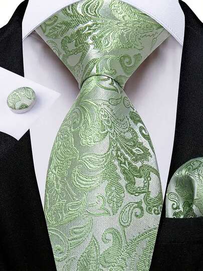 Men's Tie Set, Classic Fashion Tie Set Includes Cufflinks, Business Party