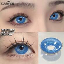 EYESHARE 1 Pair Blue Colored Contact Lenses For Halloween Anime Makeup Red Contact Lenses Purple Contact Lenses For Cosplay Green Contact Lenses For Eyes, Yearly Use, 14.5mm - No Degree - 年拋 - 查看 18