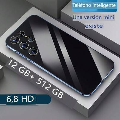 W&O Teléfono desbloqueado Android 5G con doble SIM, 12 GB + 512 GB, pantalla HD+ de 6,8", 5800 mAh, desbloqueo facial, auriculares, cable de carga tipo C, funda y protector de pantalla. Perfecto para amantes de la tecnología y viajeros. Regalo ideal para fiestas y cumpleaños. Teléfono de negocios, teléfono de viaje, smartphone moderno, construcción premium, pantalla de alta calidad, carga rápida, pantalla grande. Teléfono G desbloqueado, smartphone G desbloqueado, teléfono Android G desbloqueado, smartphone G desbloqueado, mini smartphone.