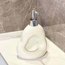 Luksusowy ceramiczny dozownik mydła w płynie z pompką wielokrotnego napełniania, modna butelka do dekoracji łazienki, butelka z balsamem do blatu, butelka z szamponem/żelem pod prysznic do pokoju hotelowego/motelowego, artykuły do łazienek komercyjnych, butelka z balsamem do toalety biurowej, dozownik mydła do holu hotelowego