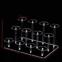 亚克力蛋糕展示架、婚礼生日蛋糕架、纸杯蛋糕架、甜品桌展示架、蛋糕层架 - 透明 - 查看 8