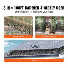 Protector solar para pájaros de 8 pulgadas x 100 pies, kit de rollo de protección contra insectos con revestimiento de PVC a prueba de óxido, protector de panel solar con 50 cables para neumáticos, malla de alambre en rollo de 1/2 pulgada - 8 pulgadas x 100 pies 50 cables - Ver 6