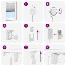 Tenda rossa bordeaux 50x150 cm Larghezza del tessuto 49,4 cm - Rosso - Visualizzare 6