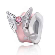 7 件行李飞机爱心小蝴蝶吊坠球适用于手链 DIY 女士情侣饰品 - 彩色 - 查看 4