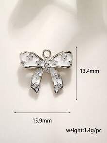 1PC Bow Angel Lotus Small Pendant, Mushroom Heart, Christmas Tree Flower Decoration DIY Accessory Pendant