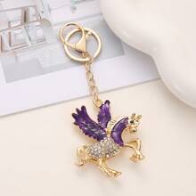 Nuevo llavero con poni volador con strass, regalo, accesorio para bolso, llavero de coche, accesorio de aleación de zinc con mariposa estilo bohemio, accesorios de otoño para bolsos y coches, ideas de regalo para maestros, amigos y hermanas
