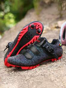 男女通用，夜光骑行运动鞋，MTB 山地自行车鞋，休闲跑步轻便时尚步行户外自行车鞋，徒步鞋 - 紅色 - 查看 2