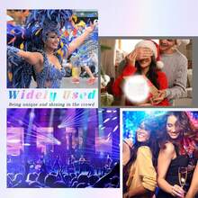 Holographic Glitter Freckles Face Tattoo, Waterproof Sparkle Body Glitter Speckles Patches For Women, Cute Star Glitter Stickers Temporary Tattoo Makeup Accessories For Festival Rave - Multicolor - View 8