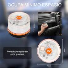 EXTRASTAR/OWEI Luz de Emergencia V16 Homologada DGT con Geolocalización 3.0 - Aviso Ubicación Coches, Plan de Datos Incluido - Base Imantada IP54 - Cumple Normativa 2026