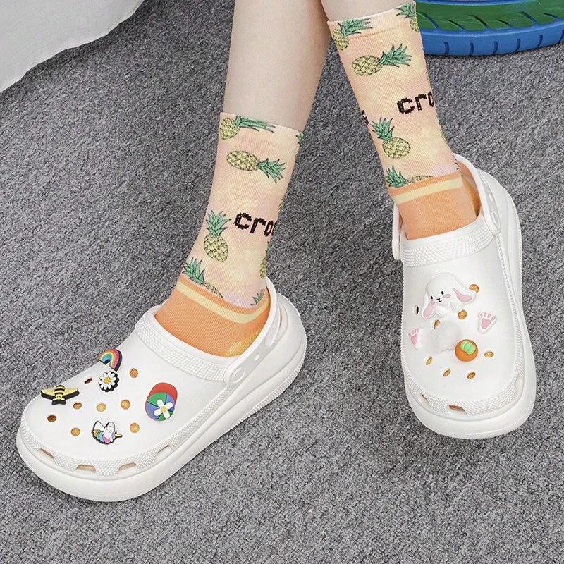 Hollow Out Clogs Unisex Puff Clogs 2026 Spring New Outdoor Casual Fashion Platform Slip-On Sandals 207521-100 - White - View 1