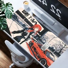 1 Tấm lót chuột mở rộng hình cô gái đua xe Anime ngầu và xe hơi đỏ - Tấm lót bàn chơi game nghệ thuật Cyberpunk cỡ lớn cho văn phòng và chơi game, Tấm lót chuột thẩm mỹ, Tấm lót cao su có thể giặt được, cạnh khóa chống trượt, nhiều kích cỡ, thích hợp cho văn phòng tại nhà, quà tặng tuyệt vời cho gia đình và bạn bè - màu sắc - Xem 1