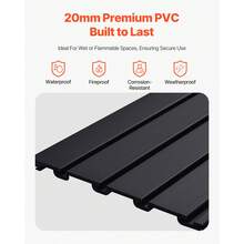 Slat Wall Paneling, 4 X 4 Ft, PVC Garage Slatwall With Modular Design, Black Slat Wall Easy-To-Install Adjustable Slatwall Panel With Coupling Structure & DIY Cutting, Fits For Storage & Display - Black - View 3