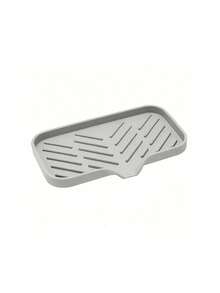 1 pieza Jabonera de silicona con función de drenaje - Antisalpicaduras, Alfombrilla antideslizante para encimera, Apta para fregadero de cocina y baño