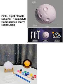 1件考古行星化石（含工具） - 水星/金星/地球/火星/木星/土星/天王星/海王星/八大行星，石膏行星寻宝挖掘新奇动手玩具，锤击挖掘寻宝游戏，儿童手工DIY益智玩具，适合男孩和女孩 - 彩色 - 查看 13