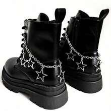 New Hollow Star Pendant Metal Chain Shoe Lace Fashionable Chain Link, Personalized All-Match Star Decor Boots Accessories - Multicolor - View 1