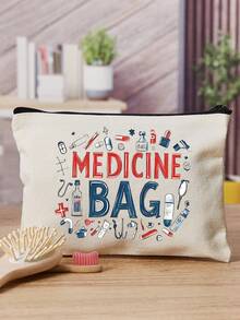 Neue tragbare Aufbewahrungstasche - Mini Kosmetiktasche, Kulturbeutel, Erste-Hilfe-Set, Reiseaccessoires, tragbare Reise-Kulturtasche mit Reißverschluss, Strand-Kulturtasche, bedruckte Aufbewahrungstasche, Datenkabel-Aufbewahrungstasche, der Luftfahrtstandard-konformen Kosmetiktasche; kann Medikamente, Erste-Hilfe-Artikel usw. aufbewahren.