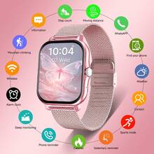 2025 HOT Smartwatch For Women, 180mAh Battery Capacity, Multi-Functional Smartwatch Support Notification Alert / Wireless Calling / Alarm, Fitness Tracker With Multi-Sport Mode , Weather Forecast , Fashionable Design