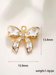 1PC Bow Angel Lotus Small Pendant, Mushroom Heart, Christmas Tree Flower Decoration DIY Accessory Pendant