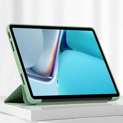 TenYide 三折式PC保护套，带唤醒功能，兼容多种型号和尺寸的iPad/MatePad/荣耀平板/平板电脑，多种颜色可选。