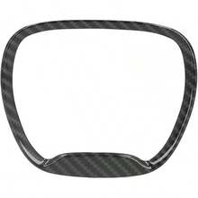 EstiloFydun Moldura del Volante Kit de Moldura de la Cubierta del Marco del Volante para el Cargador 2015-2019 2014-2019 2014-2019(Patrón de Fibra deVersión mejorada