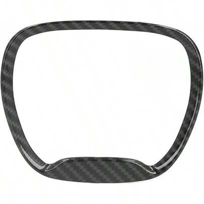 EstiloFydun Moldura del Volante Kit de Moldura de la Cubierta del Marco del Volante para el Cargador 2015-2019 2014-2019 2014-2019(Patrón de Fibra deVersión mejorada