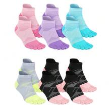 6 Pairs Women Men Ankle Toe Socks Cotton Warm Crew Toe Separator Socks For Athletic Running{"Color_name":"LightColor","Size_name":"5-9","Style":"Five-Toe"} - Nhiều màu5 - Xem 1